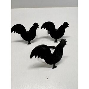 Vintage Metal Chicken Napkin Holders, Wire Chicken Decoration